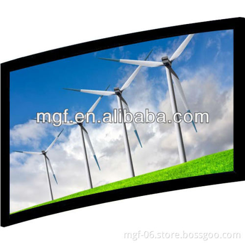 Fixed Frame Curved Projector Screen for 3D Home Theatre